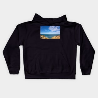 Gold limestone cliffs, The Grotto. Kids Hoodie